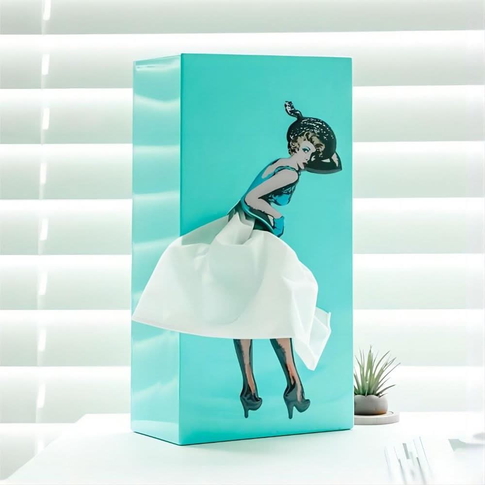 Elegante Taschentuch-Organizer-Box, ein modernes Einrichtungs-Highlight und tolle Geschenkidee für Rock-Fans.