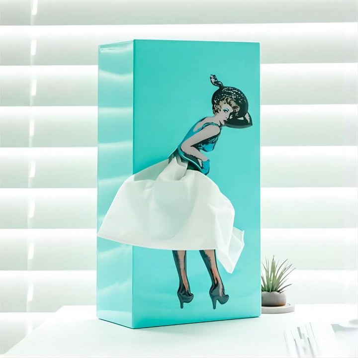 Elegante Taschentuch-Organizer-Box, ein modernes Einrichtungs-Highlight und tolle Geschenkidee für Rock-Fans.