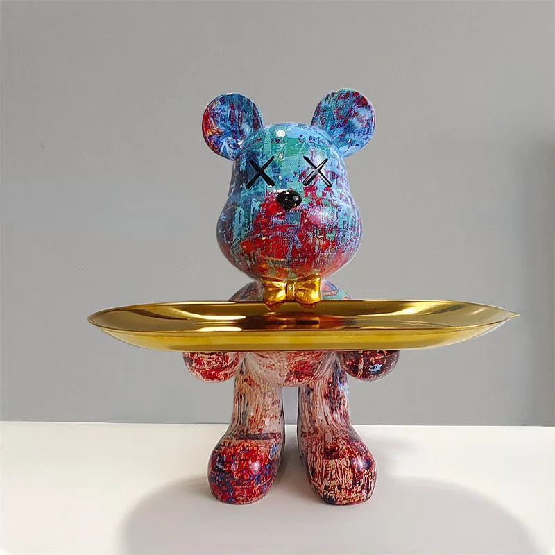 Wohnaccessoire: Bärenfigur mit Ablage für Schlüssel, Handy. Perfekt als Tischdeko.