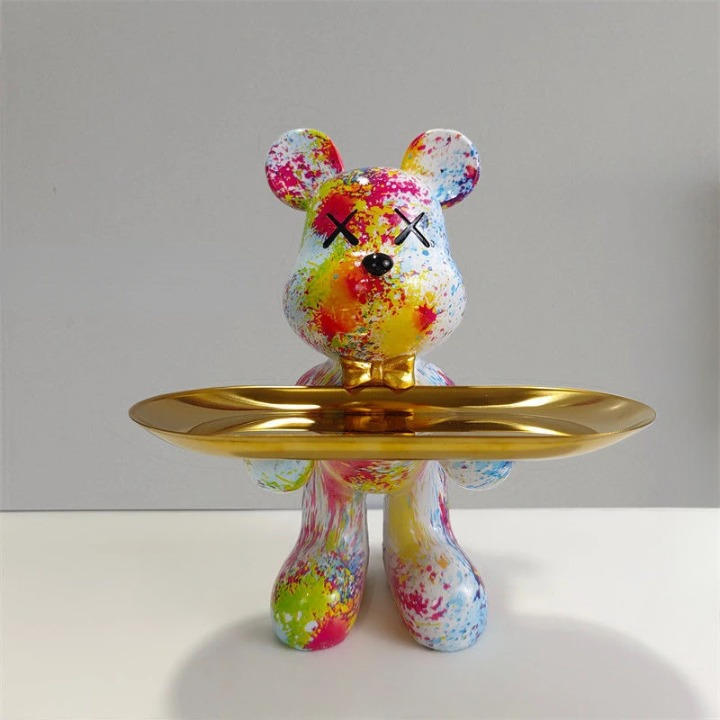 Design Bär Skulptur, ein modernes Wohnaccessoire mit integriertem Ablagefach.
