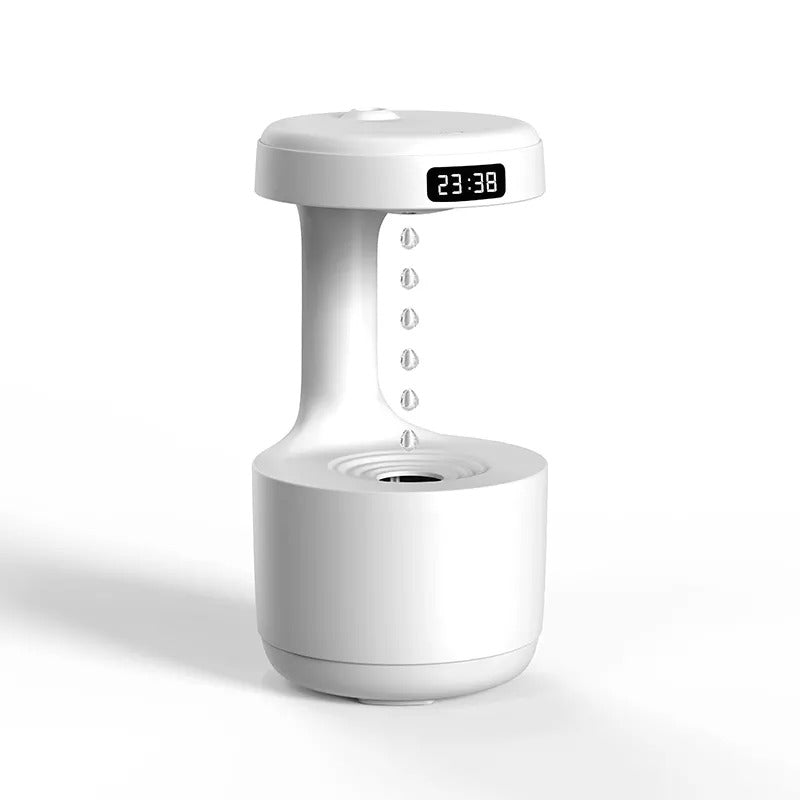 Luftbefeuchter mit integriertem Diffusor für Aromatherapie. Beruhigender Wasserfluss. Fördert Stressabbau.
