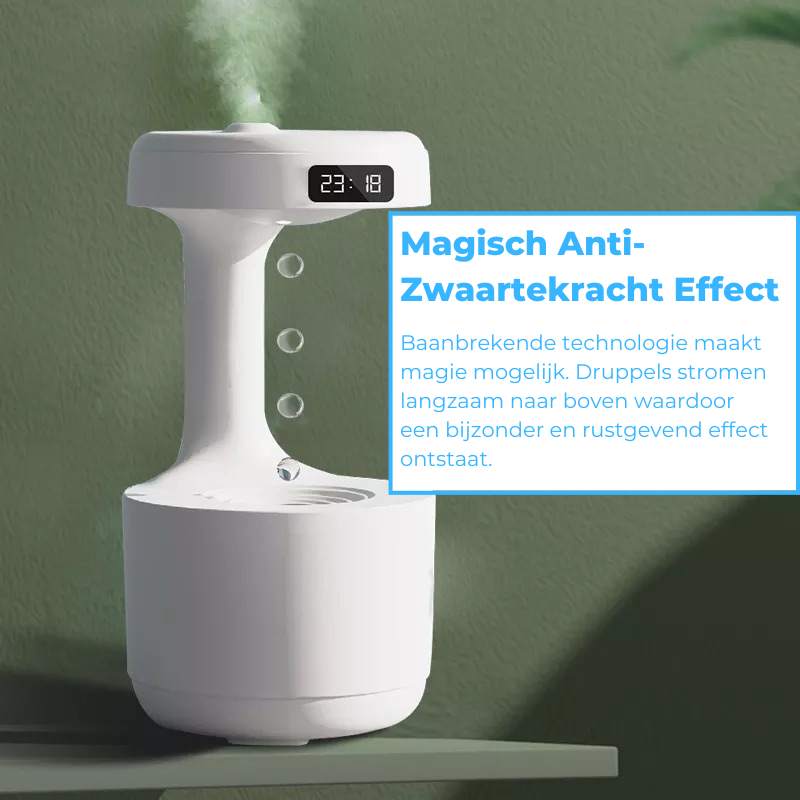Elegantes Design Luftbefeuchter mit Wasserfluss. Verbessert die Luftqualität und wirkt dekorativ im Raum.