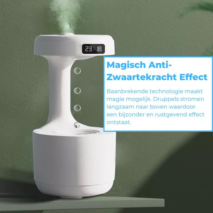 Elegantes Design Luftbefeuchter mit Wasserfluss. Verbessert die Luftqualität und wirkt dekorativ im Raum.