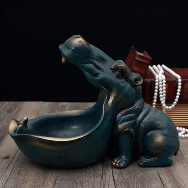 Süße Nilpferd-Figur als praktischer Schreibtisch-Organizer und moderne Home Decor Dekoration für Ihr Zuhause.