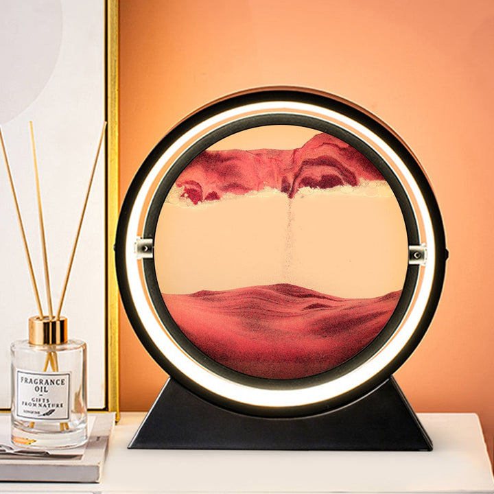 Stilvolles Sandkunstbild für das Wohnzimmer, modernes Kunstwerk & Deko. Schafft eine meditative Umgebung.