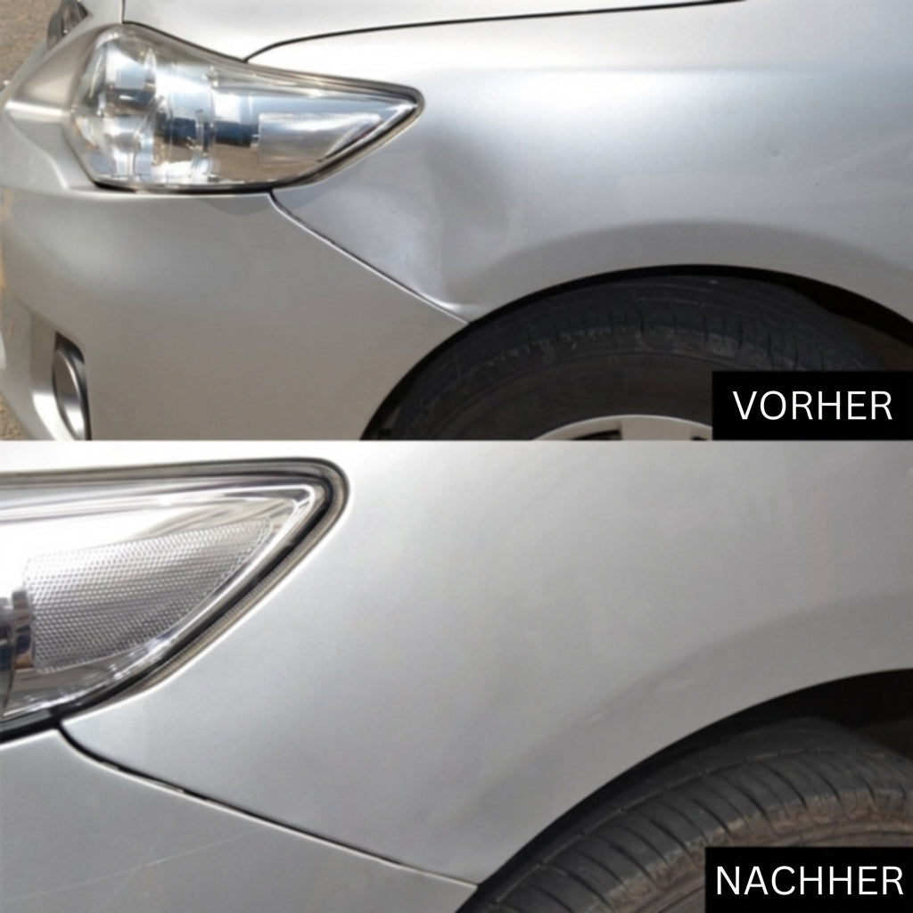 Lackschonende Beulenentfernung: Professionelles Werkzeug zur Auto-Karosserie-Reparatur, spart Werkstattkosten.