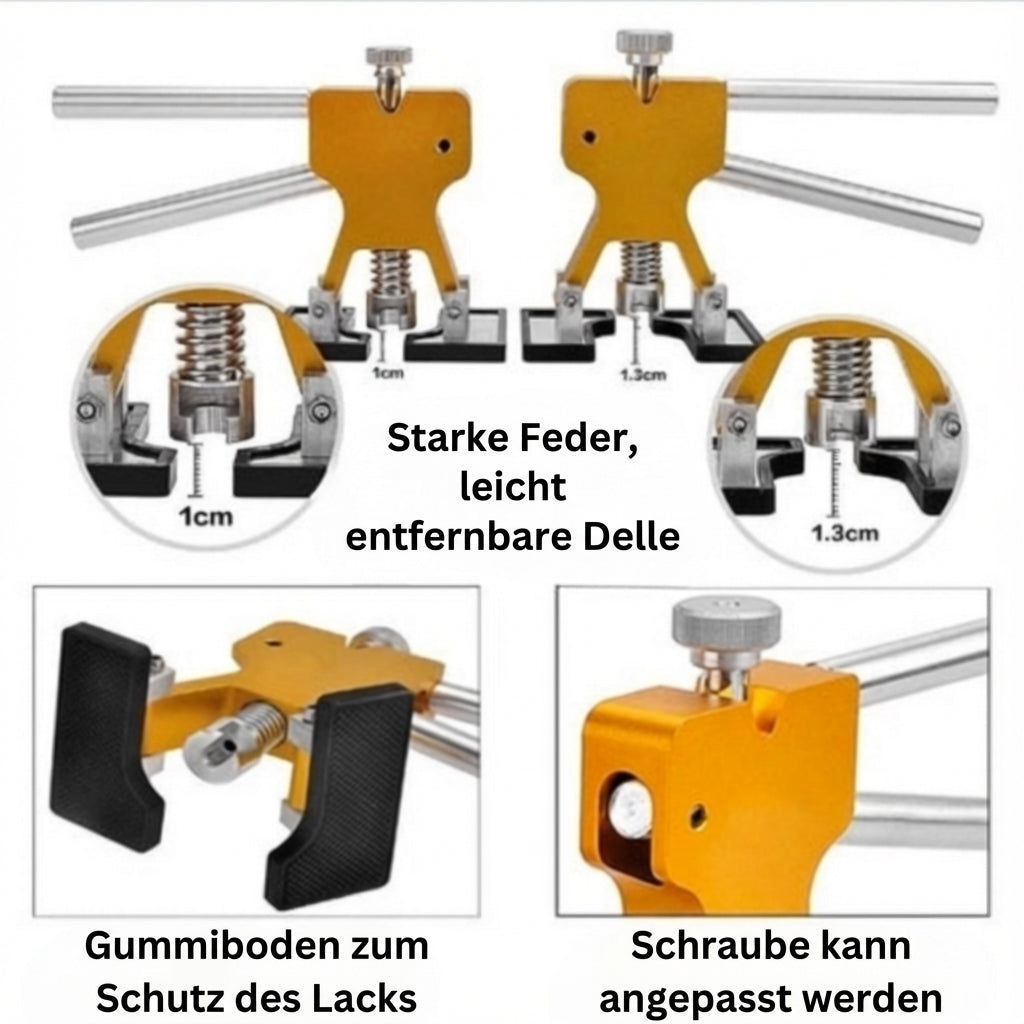 Auto Beulen reparieren: Robustes Werkzeug für Karosserie-Reparaturen, lackschonend und wiederverwendbar.