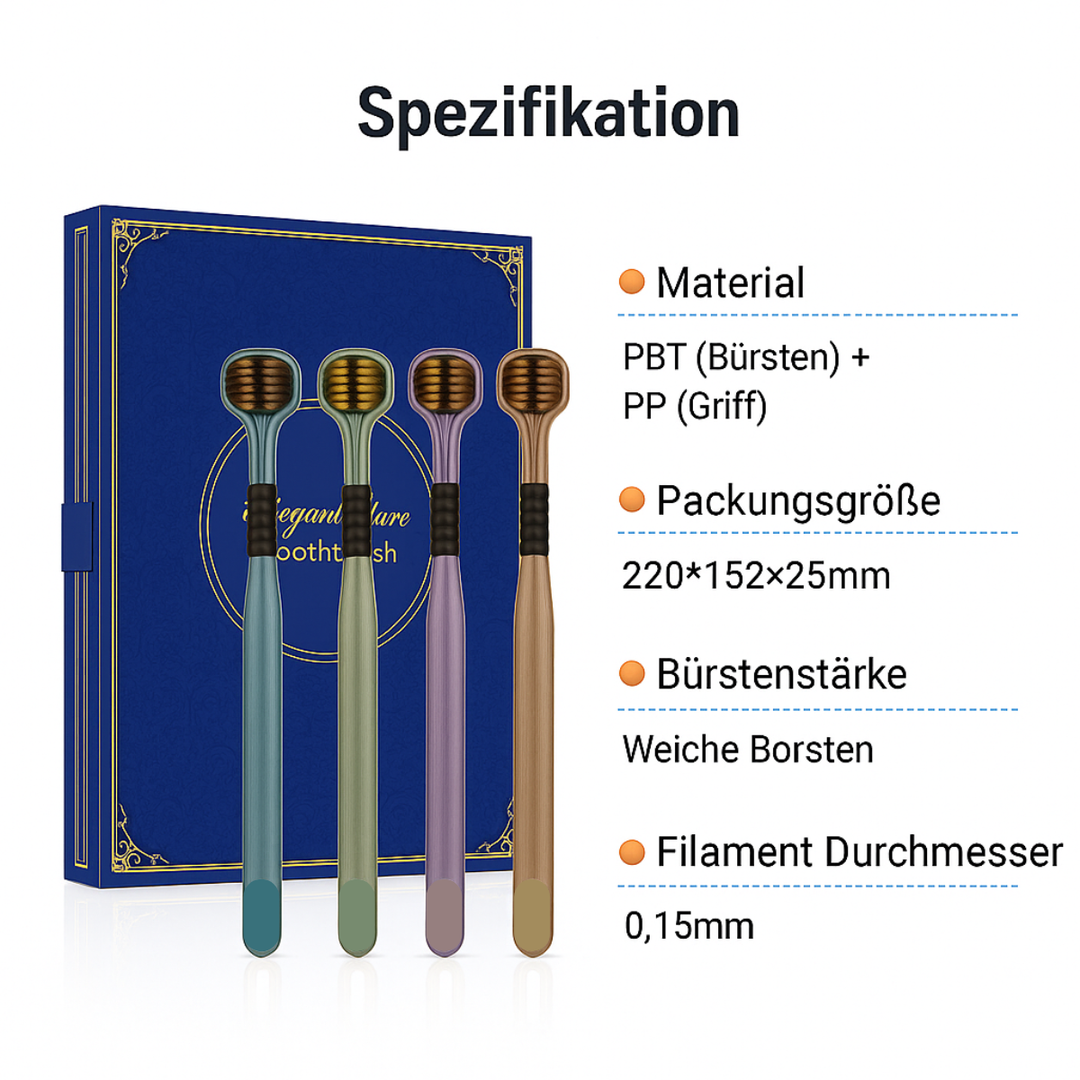 Professionelle Zahnreinigung zuhause mit der innovativen Dentaclean 360 Zahnbürste.