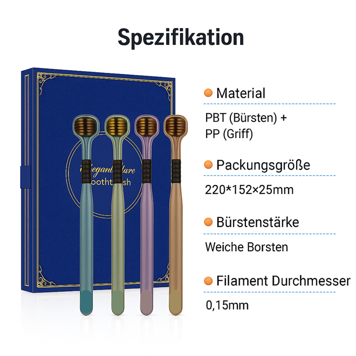 Professionelle Zahnreinigung zuhause mit der innovativen Dentaclean 360 Zahnbürste.