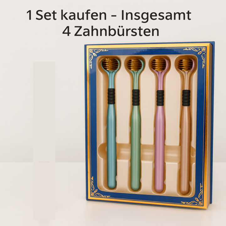 Dentaclean 360 Zahnbürste: Ergonomisch, weiche Borsten für tägliche Rundum-Mundpflege.