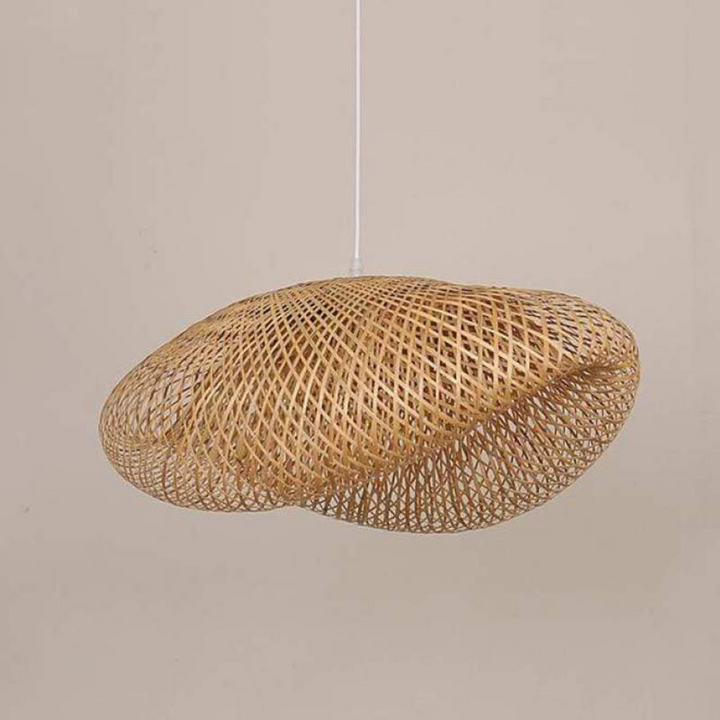 Stilvolle Design-Hängelampe EcoSphere. Bambus & LED. Perfekt für Wohn-, Ess- oder Schlafzimmer. Warmweiß.