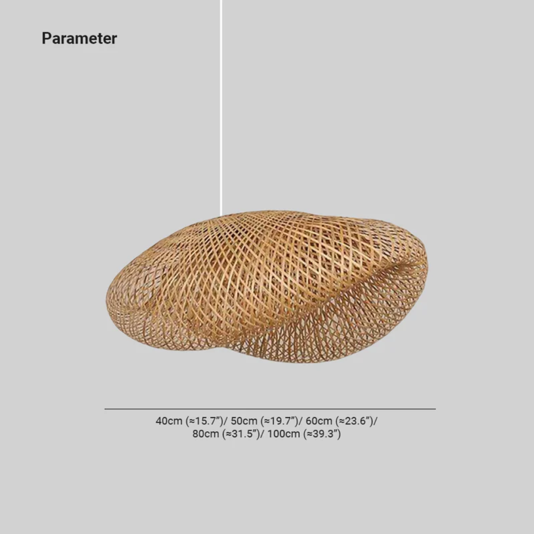 Dekorative EcoSphere Hängelampe aus Bambus. Stylische LED-Designlampe für ein natürliches Wohnambiente.