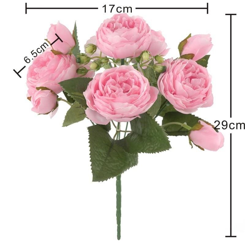 Realistische rosa Pfingstrosen als Kunstpflanzen. Perfekte Nachbildung, toll für jedes Blumengesteck.