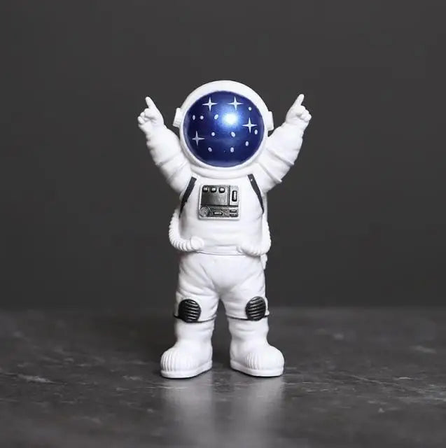Dekorative Astronauten Skulptur für den Schreibtisch; realistisches Raumfahrer-Modell, ideal als Geschenk.