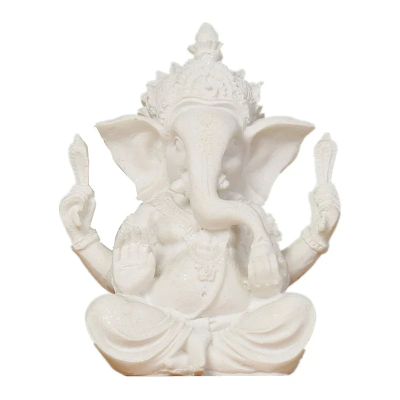 Detaillierte Ganesha Sandstein Figur, Elefantengott Statue für spirituelle Heimdekoration.