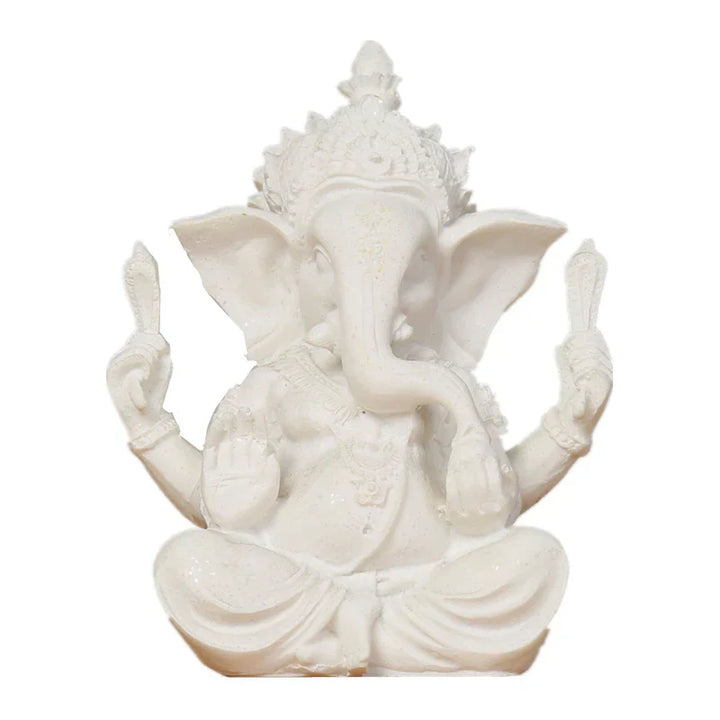 Detaillierte Ganesha Sandstein Figur, Elefantengott Statue für spirituelle Heimdekoration.