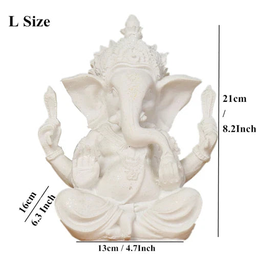 Elegante Ganesha Figur aus Sandstein, Elefantengott-Statue als Blickfang im Zuhause.