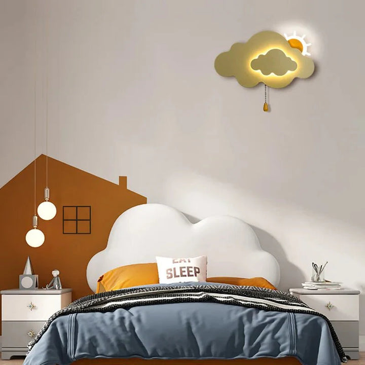 Elegante rosa Kinder Wandlampe, perfekt als Kinderzimmerlampe und stimmungsvolles Nachtlicht. Moderne Dekoration.