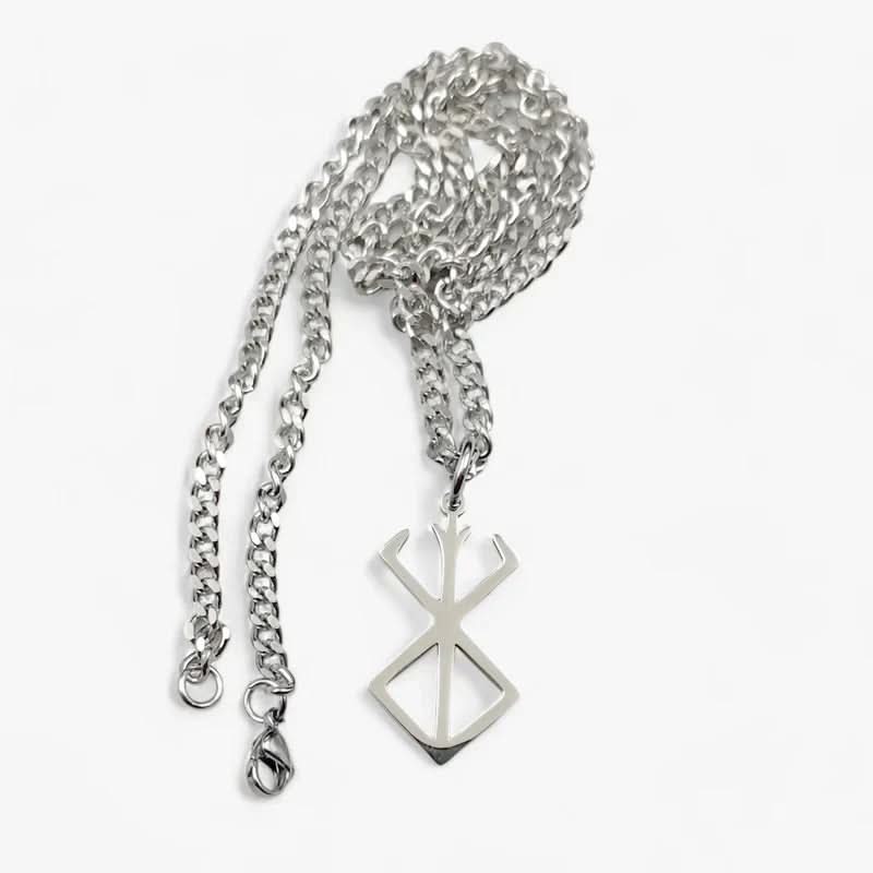 Hochwertiger Edelstahl-Anhänger mit Berserker-Rune, symbolisiert Stärke und Schutz. Unisex Kette.