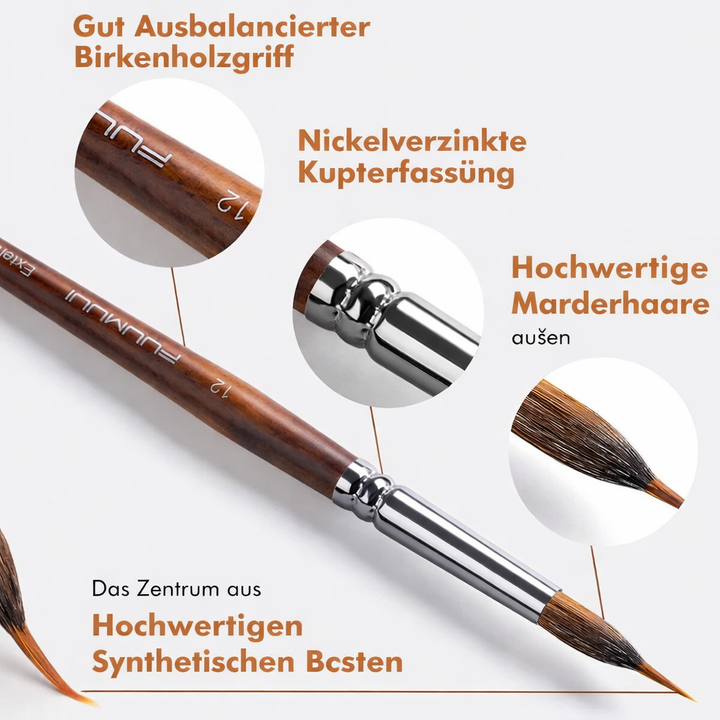 Präzisionspinsel Set für feine Linien. Malpinsel für detaillierte Arbeiten in Kunst & Modellbau.