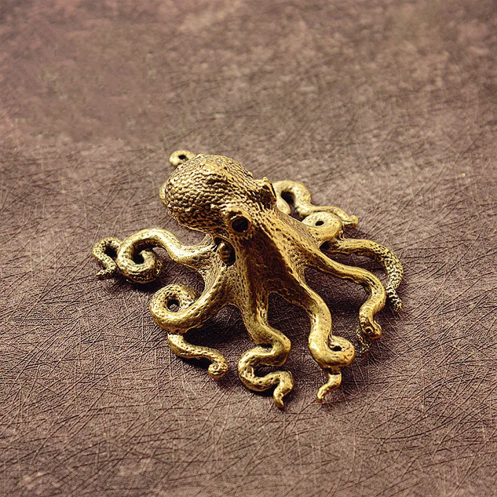 Detailreiche Oktopus-Statue als einzigartige Tischdekoration. Maritimes Wohnaccessoire & Kunst-Geschenk.