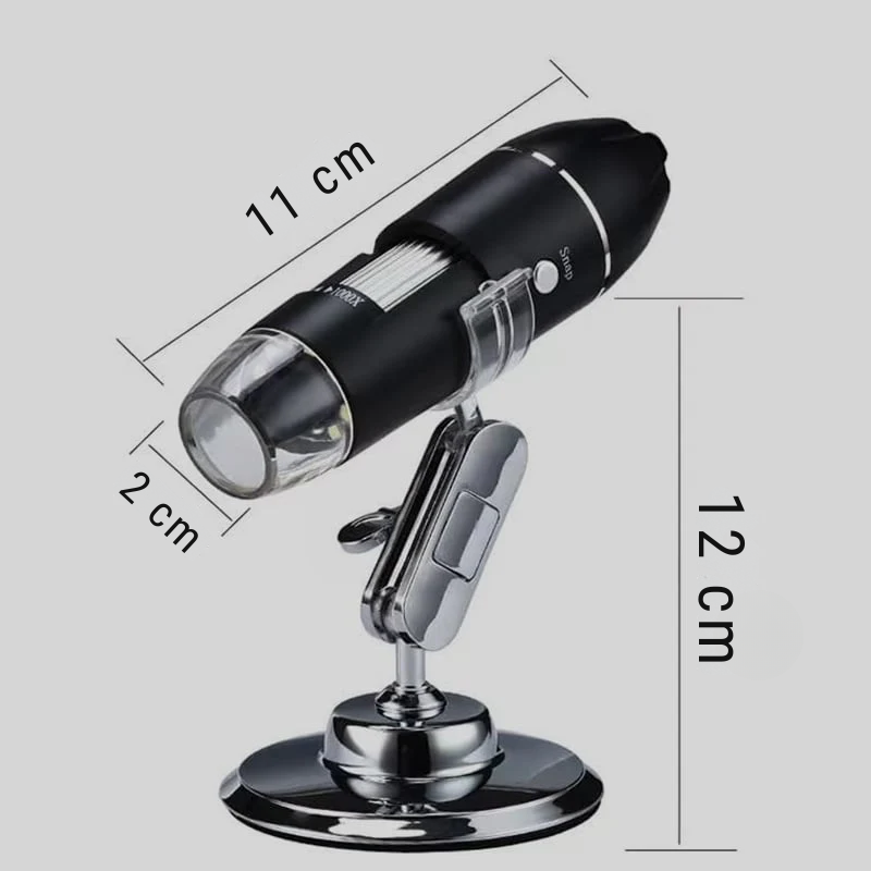 DetailScope USB Mikroskop für präzise Münzen Inspektion. Digital, 1000x Vergrößerung, LED-Licht.