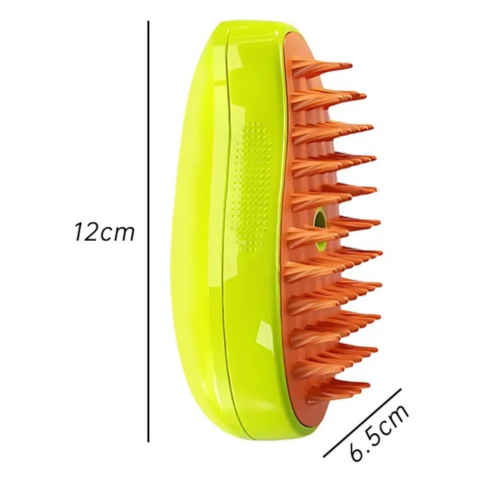 Ergonomische Tierbürste: Die Haustier Dampfbürste liegt gut in der Hand für einfache Fellpflege und Hygiene.
