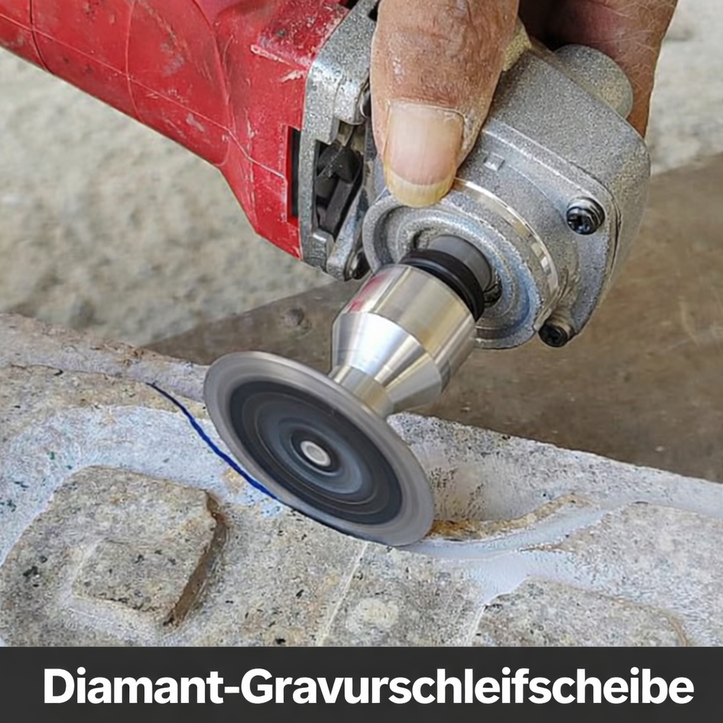 Diamanttrennscheibe für präzise Steinbearbeitung, ideal für Granit, Marmor und Keramik. Winkelschleifer-Zubehör.