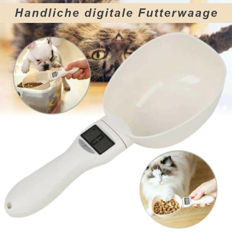 PetPortion digitale Futterwaage für Tiere, einfache Handhabung zur exakten Dosierung von Tiernahrung.