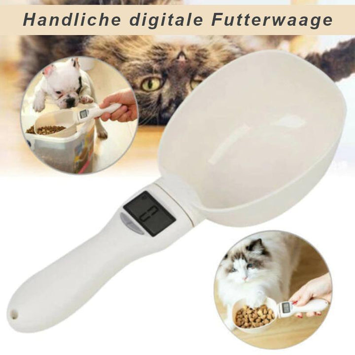 PetPortion digitale Futterwaage für Tiere, einfache Handhabung zur exakten Dosierung von Tiernahrung.