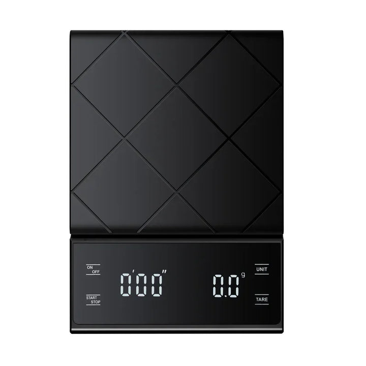 Kompakte digitale Kochwaage mit LCD-Display für exaktes Abmessen in der Küche.