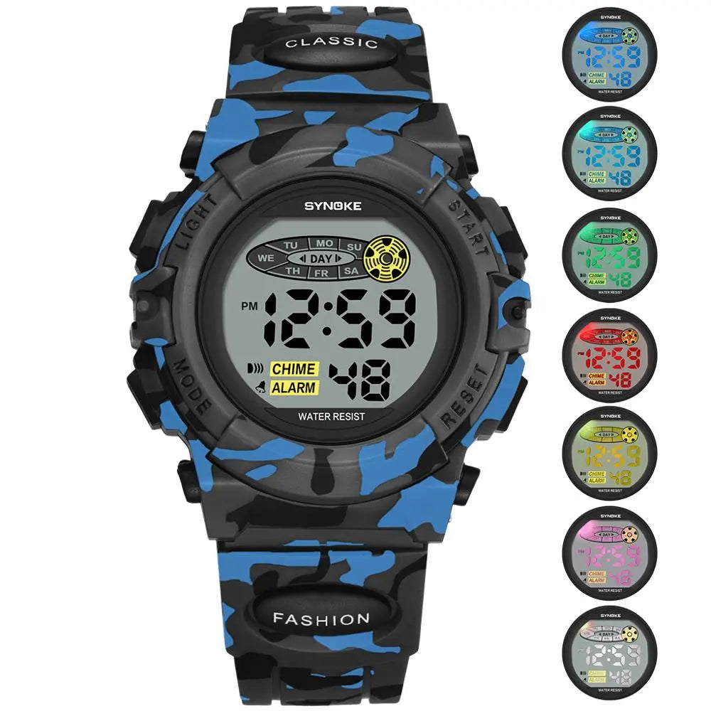 Langlebige digitale Kinderuhr, wasserdicht & stoßfest, eine zuverlässige Armbanduhr für täglichen Gebrauch.