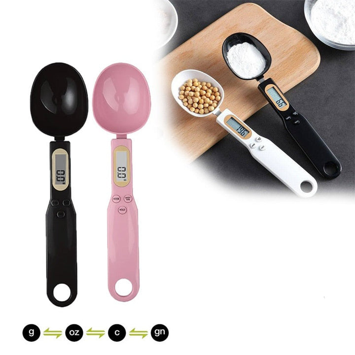 Digitale Löffelwaage für Küche & Backen, präzises Messen kleiner Mengen in Gramm, mit LCD-Display.