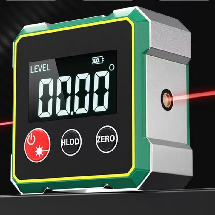 Vielseitiger 2-in-1 Laser-Winkelmesser zum präzisen Nivellieren und Ausrichten bei Montagearbeiten.