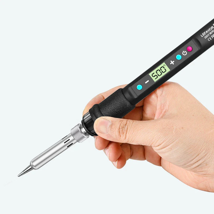 Digitaler 80W Lötkolben mit einstellbarer Temperatur, ideal für Elektronik-Reparaturen, DIY & Präzisionslöten.