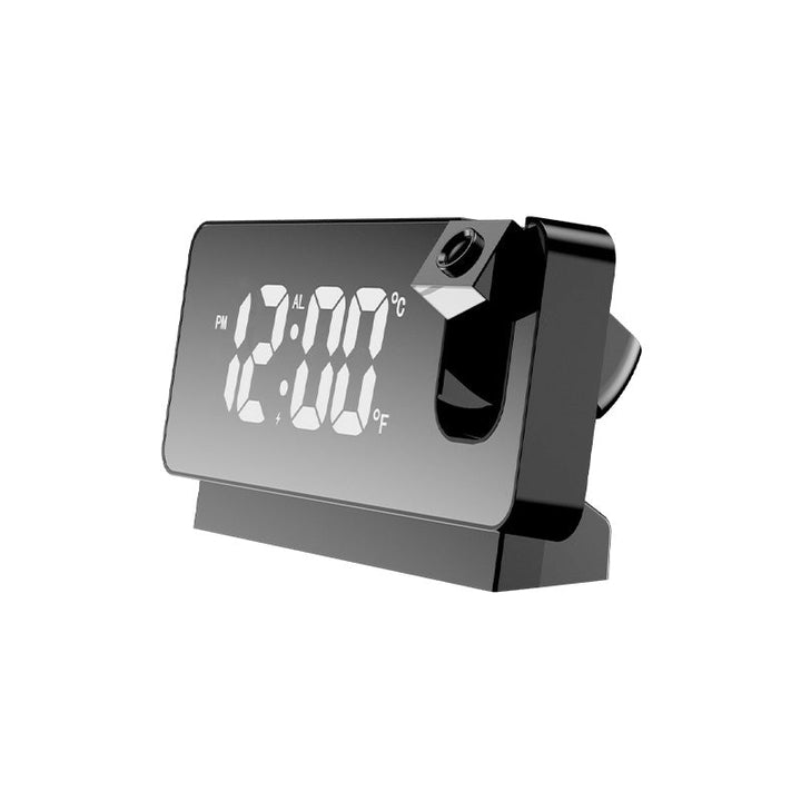 Büro-Projektionsuhr mit USB-Ladeanschluss und doppelten Alarmen, ideal für produktive Morgen.