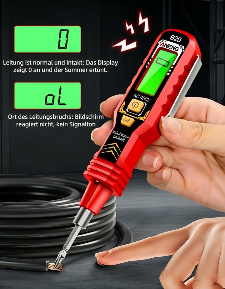 Vielseitiger digitaler Phasenprüfer VoltCheck Pro, unverzichtbar für Haus & Garten DIY-Projekte.