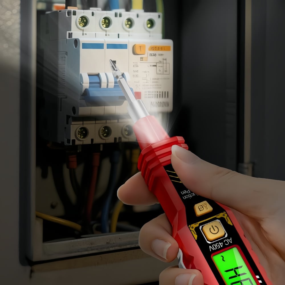 Sicherer, kontaktloser digitaler Stromprüfer VoltCheck Pro für schnelle und zuverlässige Elektroprüfung.