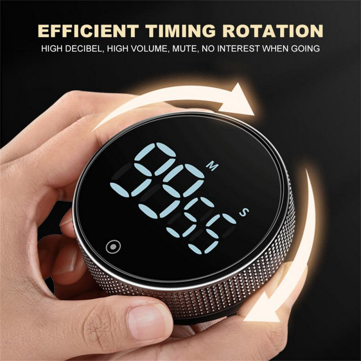 Magnetischer Küchentimer digital mit großer LED-Anzeige für Kochen, Backen & Haushalt. Effizientes Zeitmanagement.
