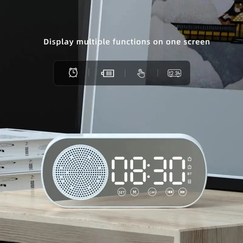 Multifunktionaler digitaler Wecker mit integriertem Bluetooth-Lautsprecher für Musikstreaming. Smart Home ready.