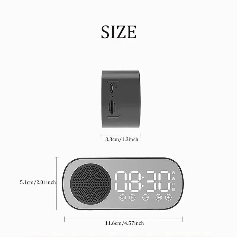 Digitaler Wecker mit Bluetooth-Lautsprecher. Musik hören & mit Lieblingssongs aufwachen im Schlafzimmer.