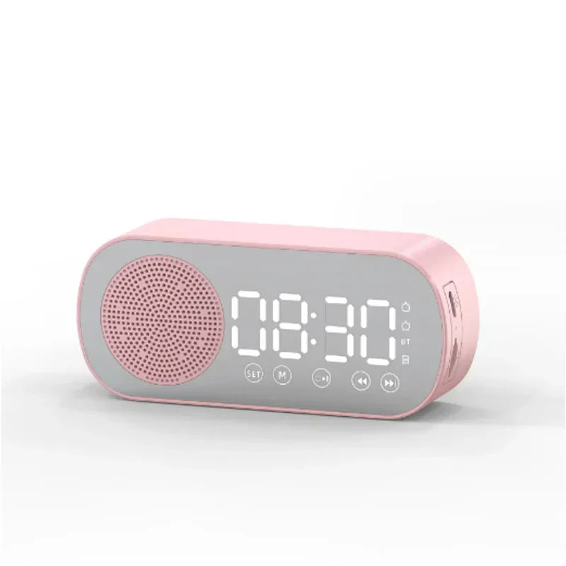 Moderner digitaler Wecker mit Bluetooth-Lautsprecher, FM-Radio & LED-Uhr. Praktisch für jedes Schlafzimmer.