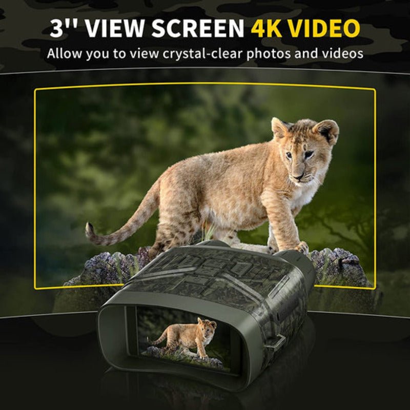 Digitales Nachtsichtfernglas mit 4K Videofunktion und 36MP Kamera für detaillierte Nachtaufnahmen.