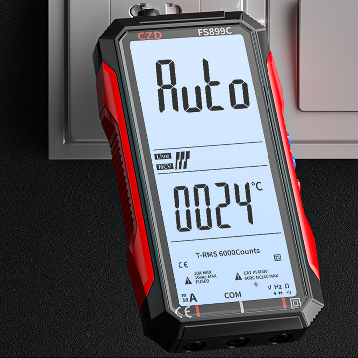 DIY digitales Multimeter für Heimwerker. Wiederaufladbar, misst Spannung, Strom, Widerstand mit USB-C Präzision.