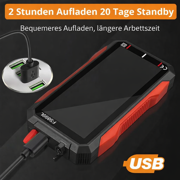 Digitales Multimeter als Spannungsmesser, Stromprüfer, Widerstandsmessgerät. USB-C, wiederaufladbar, präzise.