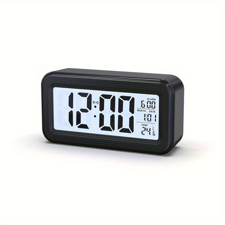 Der digitale Wecker für morgendliches Erwachen, mit Schlummerfunktion und großem, gut lesbarem LCD-Display.