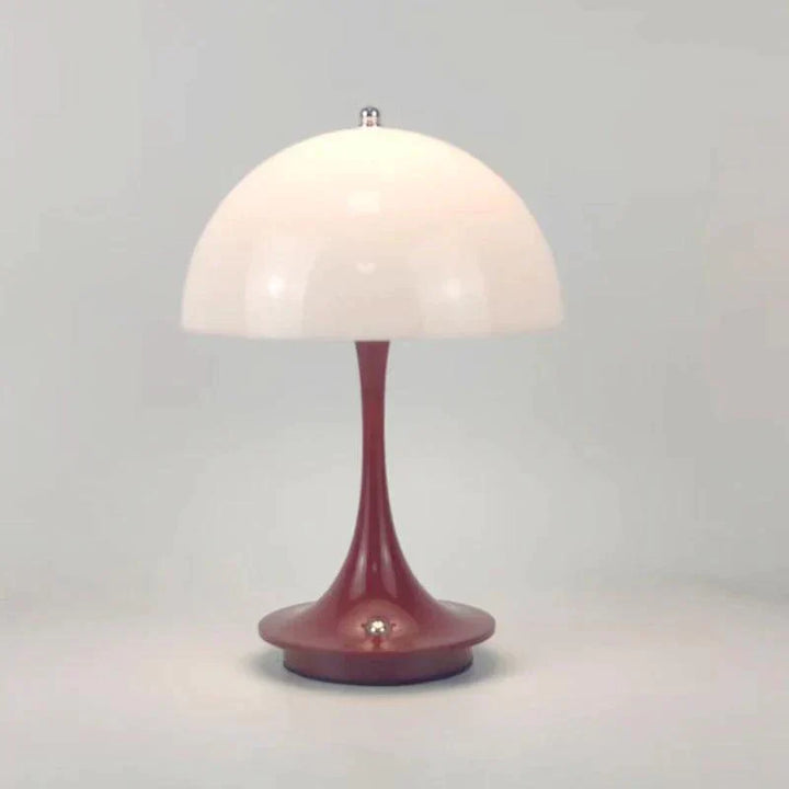 BloomGlow Blütenknospen-Akzentlampe, kabellos & dimmbar, ideal für eine gemütliche Leseecke.