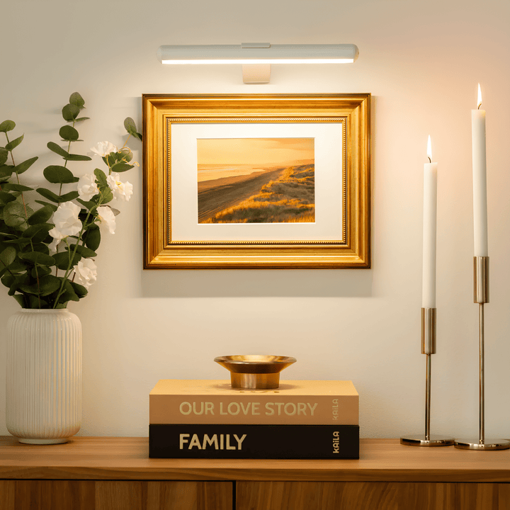 Einfach montierbare kabellose LED-Wandlampe, dimmbar, für schnelle Akzentbeleuchtung Zuhause.