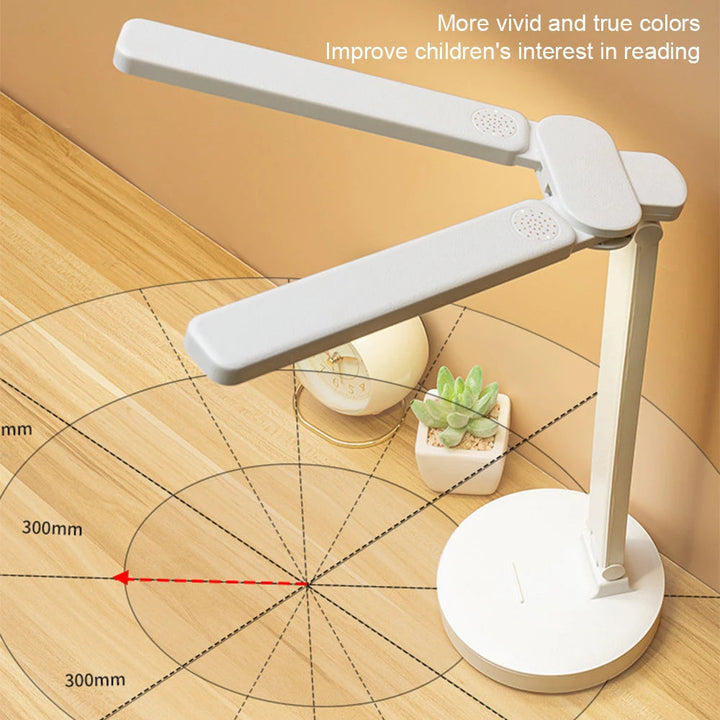 Vielseitige Akku-Tischlampe, dimmbare LED, augenschonend. Inkl. Smartphone-Halter, perfekt für Schreibtisch & Lesen.