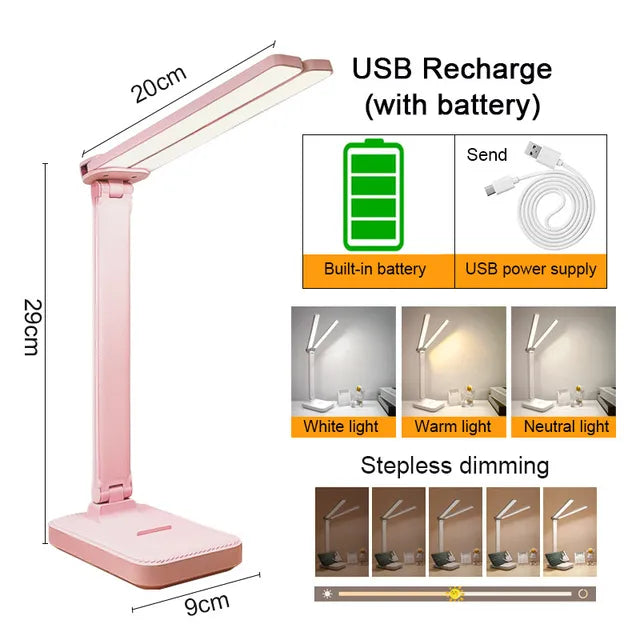 Unisex LED Schreibtischlampe, dimmbar, ideal für konzentriertes Arbeiten im Home-Office.